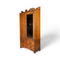Liberty & Co. Attributed, Arts & Crafts Oak Double Wardrobe with Stylized Cut-Outs - Thumbnail 3