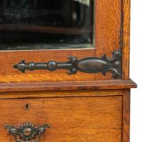 Liberty & Co. Attributed, Arts & Crafts Oak Double Wardrobe with Stylized Cut-Outs - Thumbnail 14