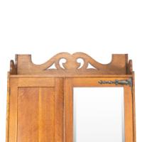 Liberty & Co. Attributed, Arts & Crafts Oak Double Wardrobe with Stylised Cut-Outs - Thumbnail 9
