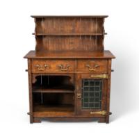 A Well-Crafted Arts & Crafts Small Oak Sideboard/dresser