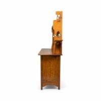 Shapland & Petter. Arts & Crafts Oak Sideboard with Castellated Top & an Upper Display - Thumbnail 6