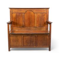 A Simple Arts & Crafts Oak Hall Seat - Thumbnail 2