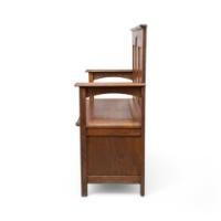 A Simple Arts & Crafts Oak Hall Seat - Thumbnail 6