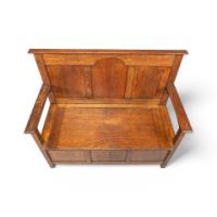 A Simple Arts & Crafts Oak Hall Seat - Thumbnail 12