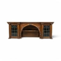 John Ednie for Wylie & Lochhead. Arts & Crafts Glasgow School Wall Cabinet or for Above a Fire Surround