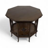 Gillow & Co. Attributed, In the style of H. W. Batley, Aesthetic Movement Mahogany Octagonal Centre Table - Thumbnail 2
