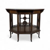 Gillow & Co. Attributed, In the style of H. W. Batley, Aesthetic Movement Mahogany Octagonal Centre Table