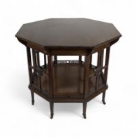 Gillow & Co. Attributed, In the style of H. W. Batley, Aesthetic Movement Mahogany Octagonal Centre Table - Thumbnail 3