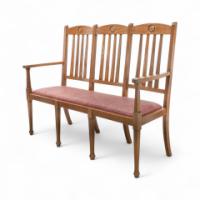 Shapland & Petter, Set of 10 Arts & Crafts Oak Dining Chairs and Matching Settee - Thumbnail 6