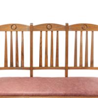 Shapland & Petter, Set of 10 Arts & Crafts Oak Dining Chairs and Matching Settee - Thumbnail 10