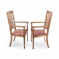 Shapland & Petter, Set of 10 Arts & Crafts Oak Dining Chairs and Matching Settee - Thumbnail 12