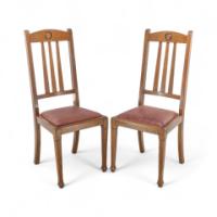 Shapland & Petter, Set of 10 Arts & Crafts Oak Dining Chairs and Matching Settee - Thumbnail 14