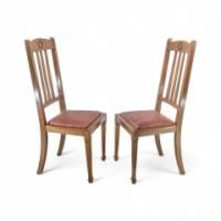 Shapland & Petter, Set of 10 Arts & Crafts Oak Dining Chairs and Matching Settee - Thumbnail 15