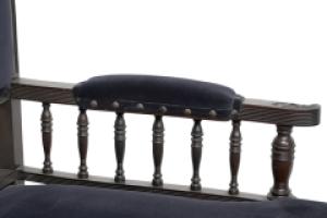Collinson & Lock. An Anglo-Japanese Mahogany Settee with Carved & Scrolled Arms - Thumbnail 7