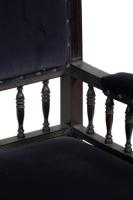 Collinson & Lock. Anglo-Japanese Mahogany Settee with Carved & Scrolled Arms - Thumbnail 12