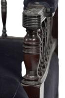 Collinson & Lock. Anglo-Japanese Mahogany Settee with Carved & Scrolled Arms - Thumbnail 14