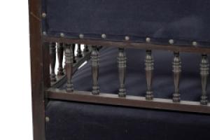 Collinson & Lock. Anglo-Japanese Mahogany Settee with Carved & Scrolled Arms - Thumbnail 18
