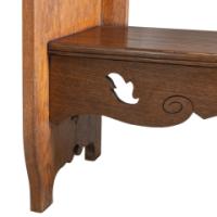 Liberty & Co., Arts & Crafts Oak Settle with Mashrabiya Turnings to the Back - Thumbnail 15