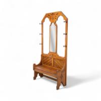 Dr. C. Dresser, Style. Aesthetic Movement Oak Hallstand with Floral Decoration - Thumbnail 5