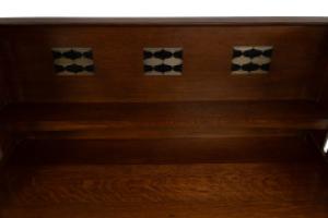 George Montague Ellwood Arts & Crafts Oak Sideboard & 8 Matching Dining Chairs - Thumbnail 5