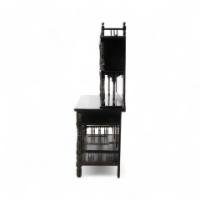 Gillows. A Fine Aesthetic Movement Side Cabinet with Hand Painted Floral Panels - Thumbnail 5