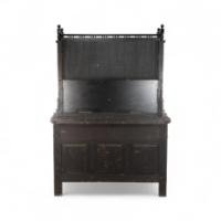 Gillows. A Fine Aesthetic Movement Side Cabinet with Hand Painted Floral Panels - Thumbnail 7
