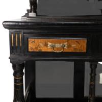 Gillows. A Fine Aesthetic Movement Side Cabinet with Hand Painted Floral Panels - Thumbnail 11