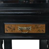 Gillows. A Fine Aesthetic Movement Side Cabinet with Hand Painted Floral Panels - Thumbnail 12