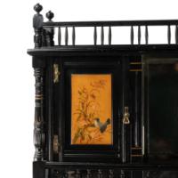 Gillows. A Fine Aesthetic Movement Side Cabinet with Hand Painted Floral Panels - Thumbnail 18