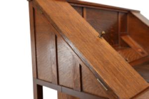G. M. Ellwood for J. S. Henry. Arts & Crafts Oak Writing Desk - Thumbnail 10