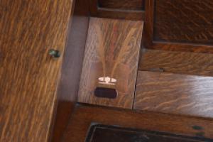 G. M. Ellwood for J. S. Henry. Arts & Crafts Oak Writing Desk - Thumbnail 13