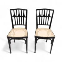 Gustav Siegel for J & J Kohn. Three Ebonised Bentwood Dining/cafe Chairs - Thumbnail 4