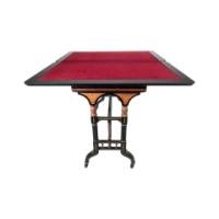 Gillow & Co., attributed, Aesthetic Movement Ebonised Fold-Over Floral Inlaid Card Table - Thumbnail 12