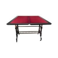 Gillow & Co., attributed, Aesthetic Movement Ebonised Fold-Over Floral Inlaid Card Table - Thumbnail 14