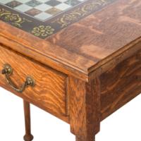 William Birch for Liberty & Co., a Well-Crafted Arts & Crafts Oak Chess Table - Thumbnail 14