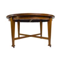 Jas Shoolbred (labelled). Arts & Crafts Round Oak Dining Table - Thumbnail 2
