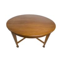 Jas Shoolbred (labelled). Arts & Crafts Round Oak Dining Table - Thumbnail 3