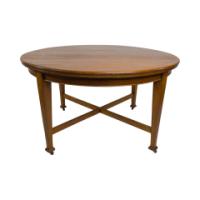 Jas Shoolbred (labelled). Arts & Crafts Round Oak Dining Table - Thumbnail 4