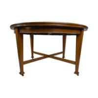 Jas Shoolbred (labelled). An Arts & Crafts Round Oak Dining Table - Thumbnail 5