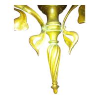 An Art Nouveau Chandelier Retaining the Original Vaseline Shades - Thumbnail 4
