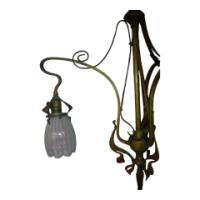 An Art Nouveau Chandelier Retaining the Original Vaseline Shades - Thumbnail 5
