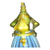 An Art Nouveau Chandelier Retaining the Original Vaseline Shades - Thumbnail 11