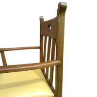 Pair of Oak Armchairs In the style of Liberty & Co. with heart cut-outs backs - Thumbnail 12