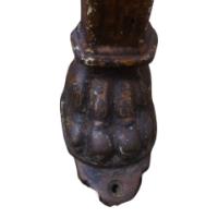 Arts & Crafts/Art Nouveau Cast Iron Circular Side Table with a Solid Walnut Top - Thumbnail 9