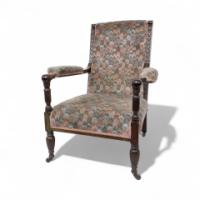 H. W. Batley Attributed, Jas Shoolbred an Aesthetic Movement Mahogany Armchair