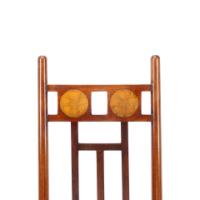 E. G. Punnett for Liberty & Co., Walnut Side Chair with Inlaid Floral Decoration - Thumbnail 4