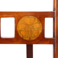 E. G. Punnett for Liberty & Co., Walnut Side Chair with Inlaid Floral Decoration - Thumbnail 8
