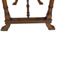 Aesthetic Movement Oak Oblong Side Table with Ring Turned Legs, & Splayed Feet - Thumbnail 9
