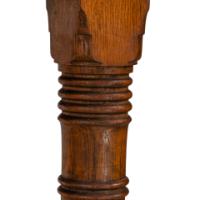 Aesthetic Movement Oak Oblong Side Table with Ring Turned Legs, & Splayed Feet - Thumbnail 14