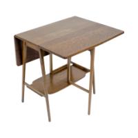 A Well-Crafted Arts & Crafts Oak Drop Leaf Side Table by Liberty & Co - Thumbnail 2